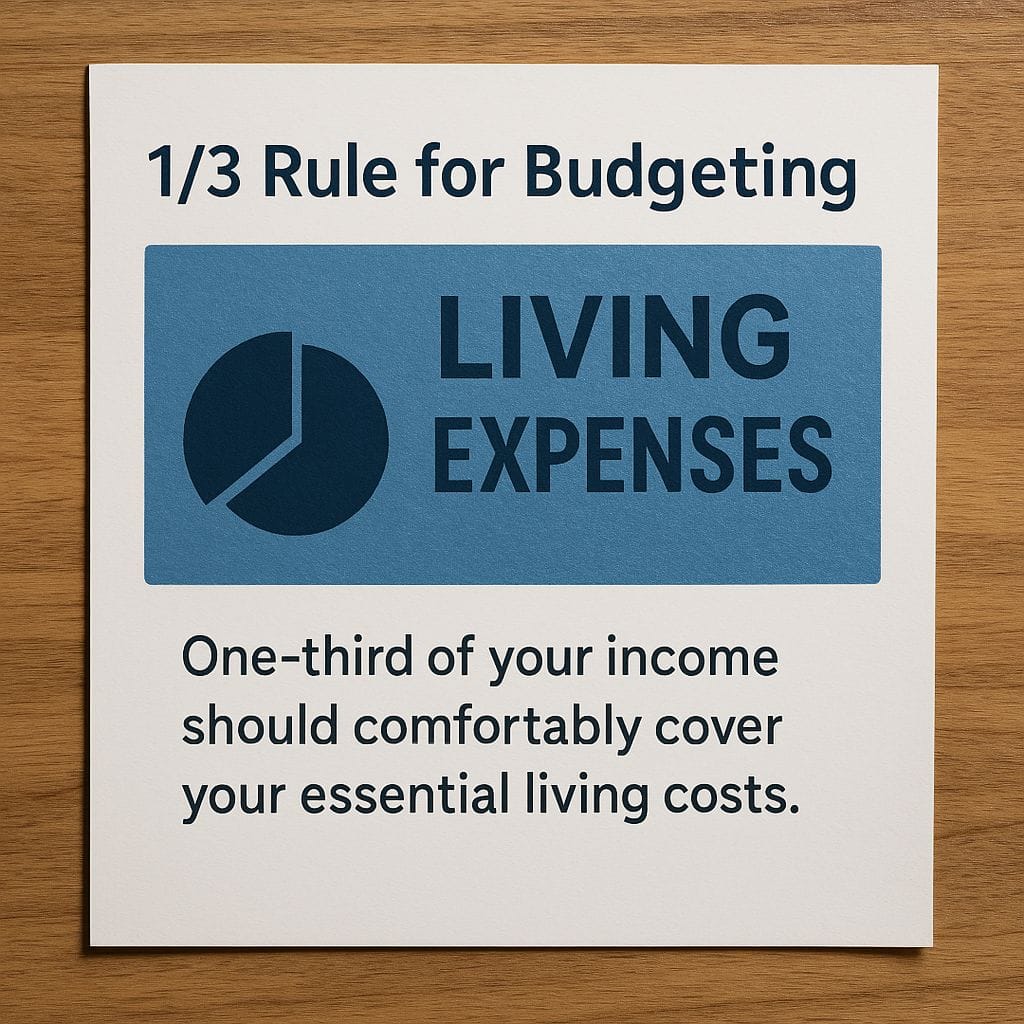 The Smart 1/3 Rule: How to Balance Debt, Savings & Lifestyle in 2025 2 1/3 Rule for Budgeting – Living Expenses