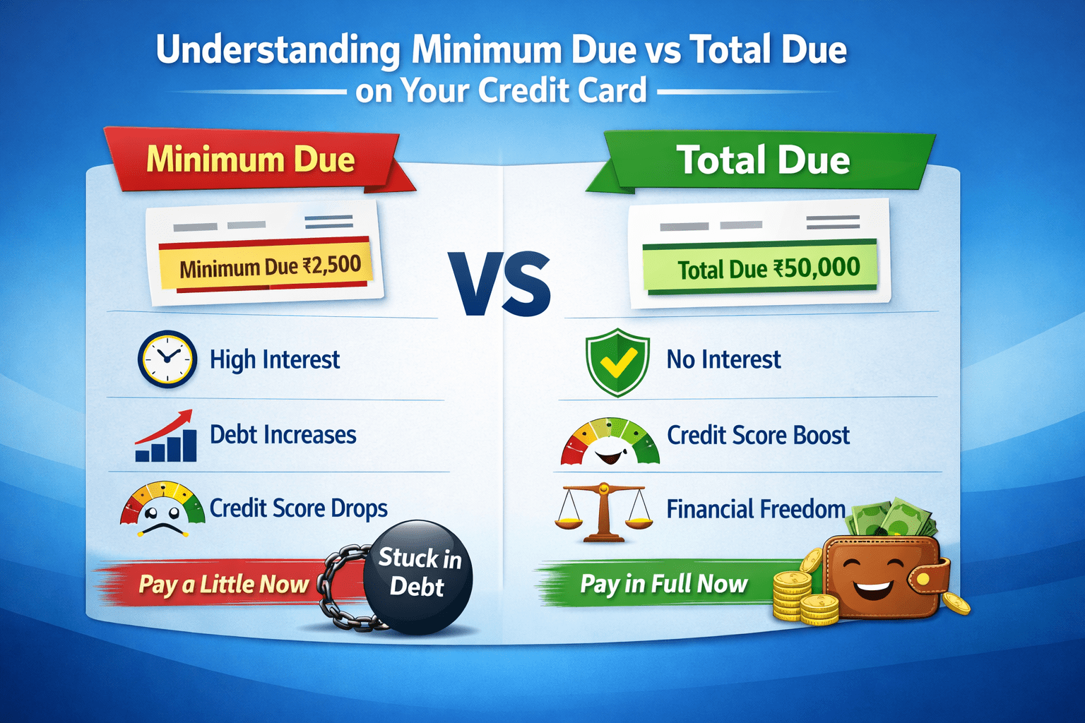 Credit Card Minimum Due vs Total Due explained