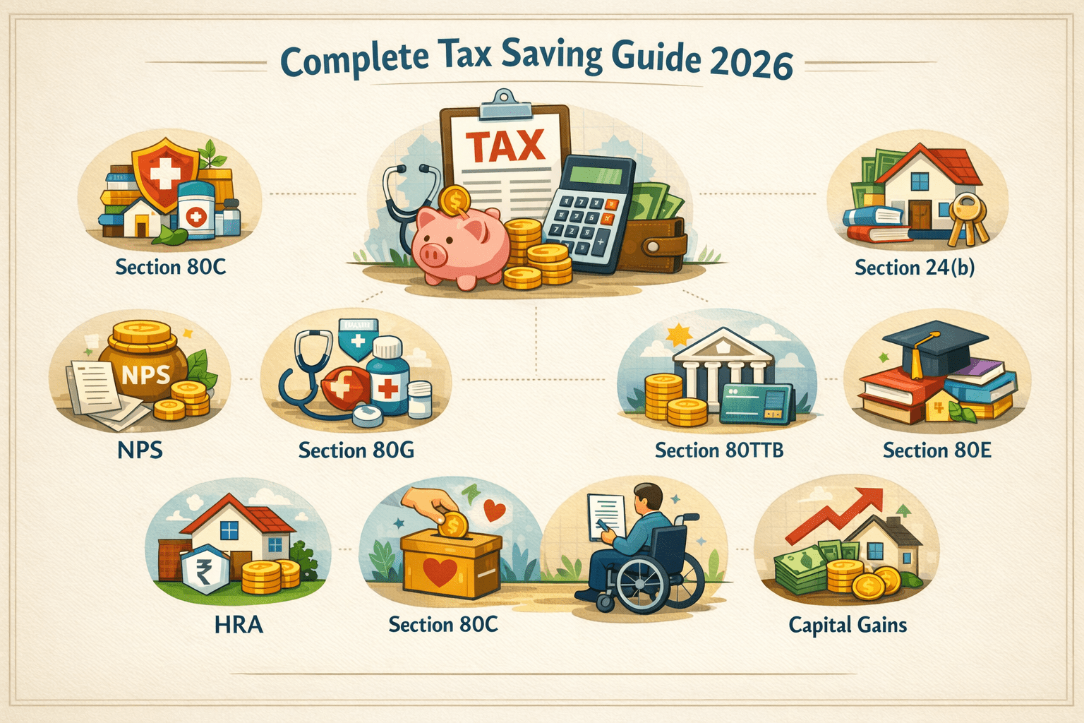 tax saving guide 2026 complete income tax deductions India