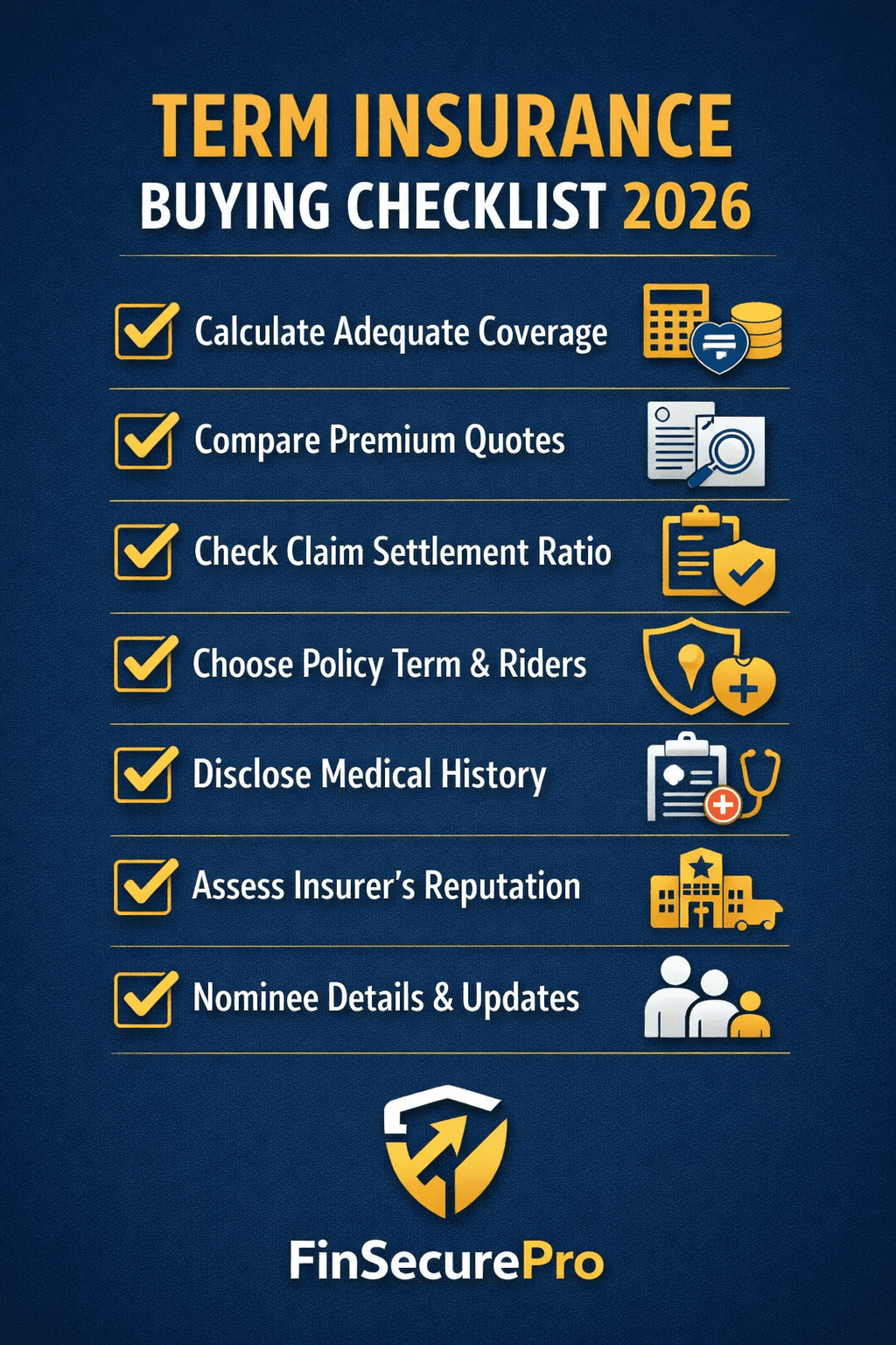 Term Insurance vs Whole Life Insurance – 7 Smart Differences That Help You Choose Better in 2026 3 Term insurance buying checklist India 2026 step by step guide